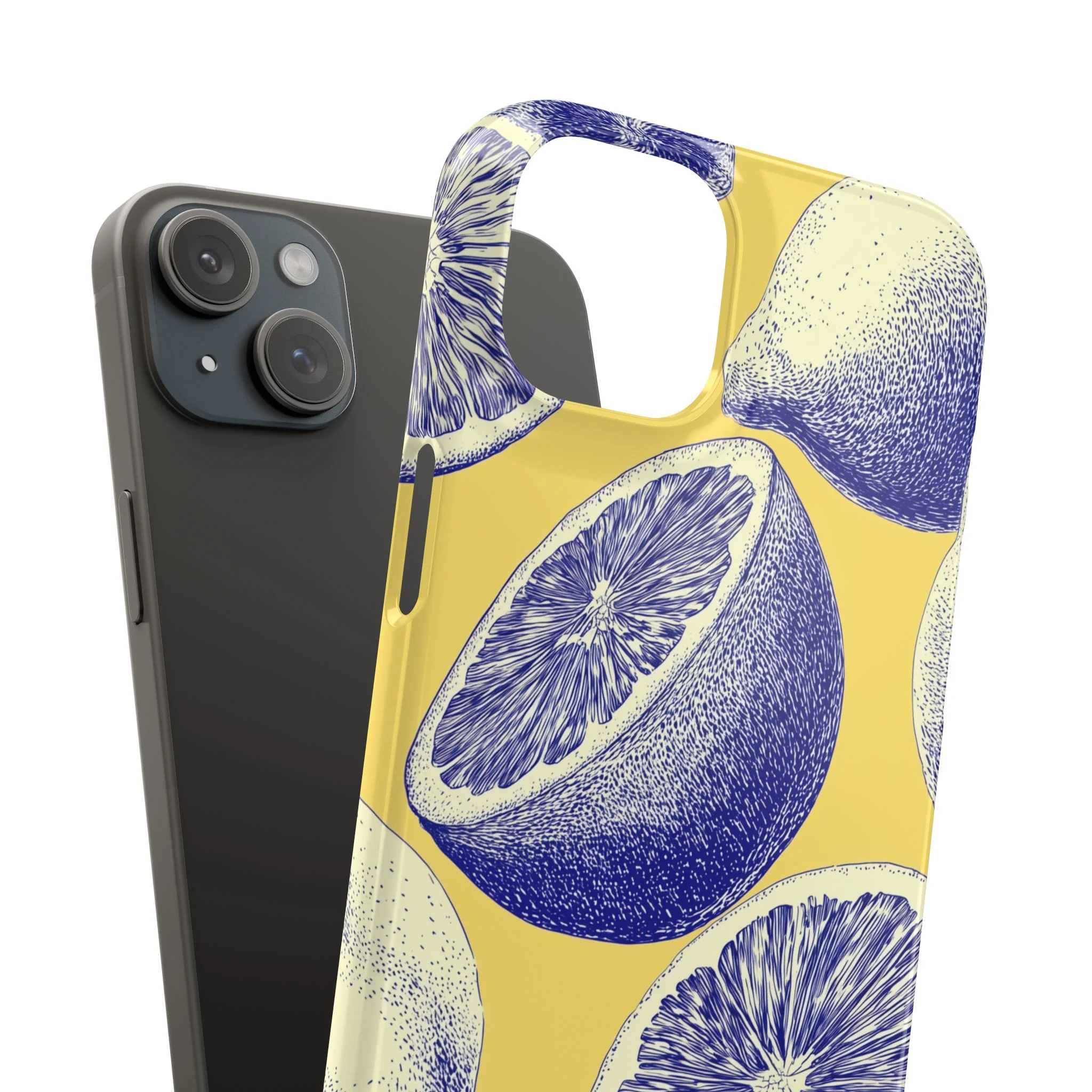 Indigo Citrus - Slim Phone Case - Image 103