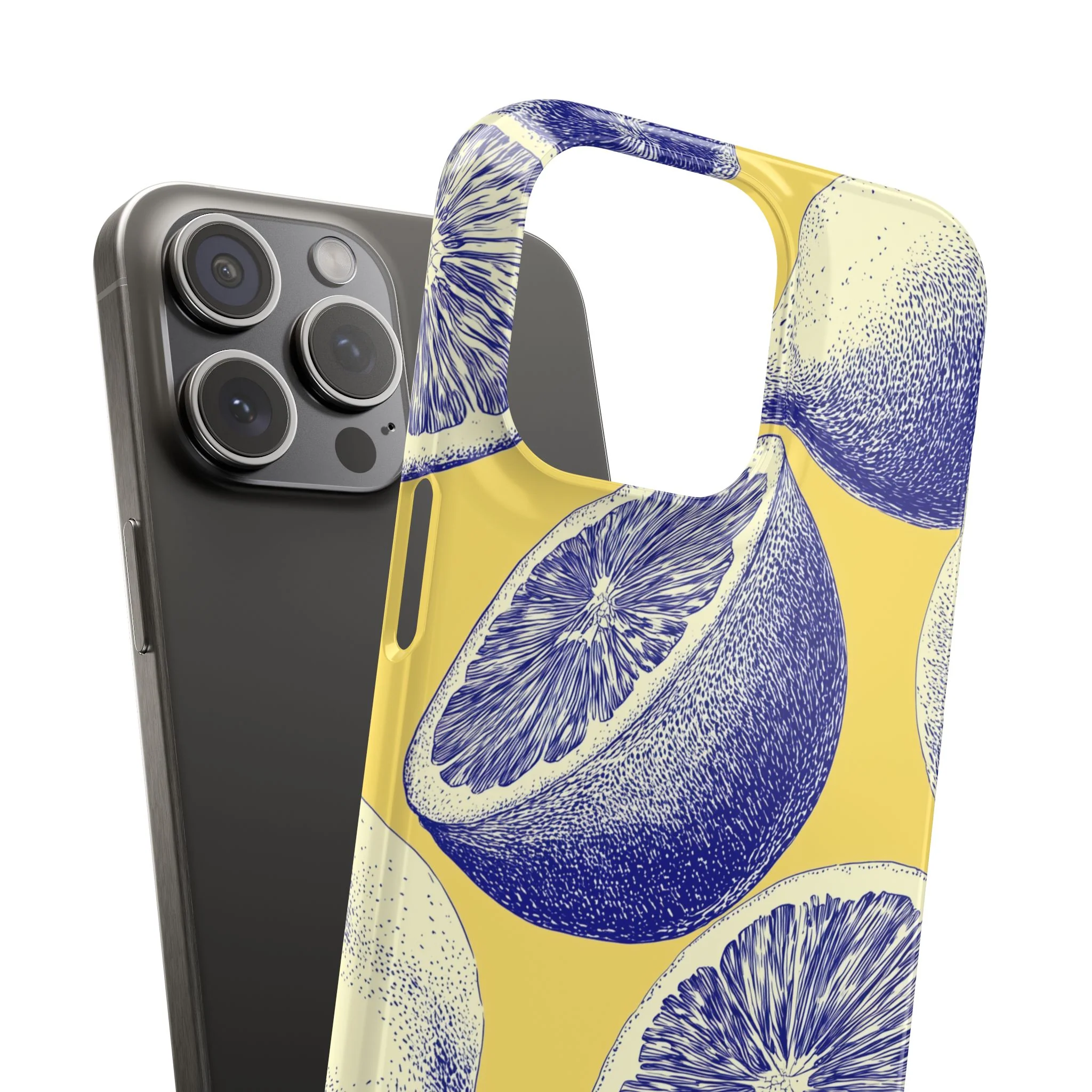 Indigo Citrus - Slim Phone Case - Image 105