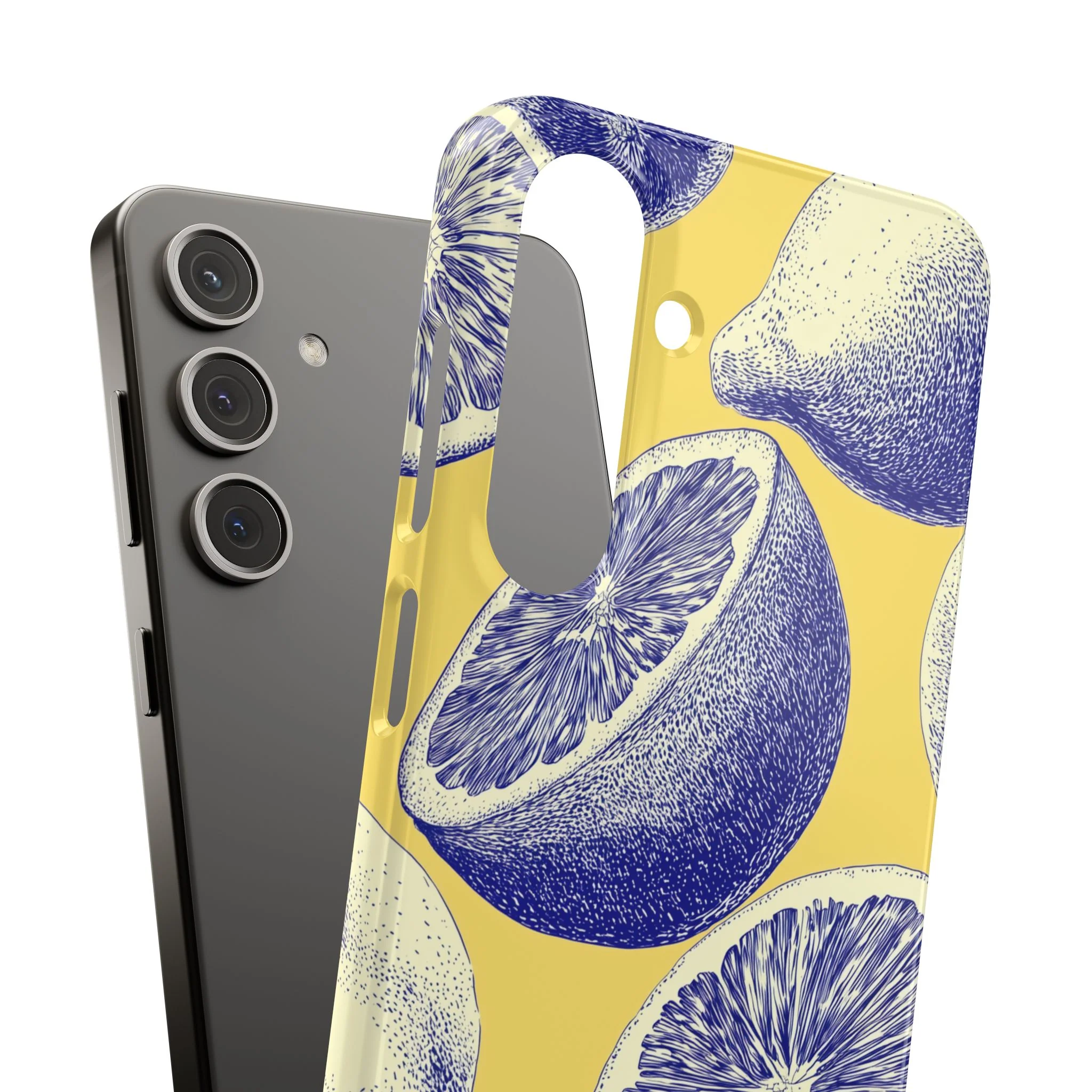 Indigo Citrus - Slim Phone Case - Image 107
