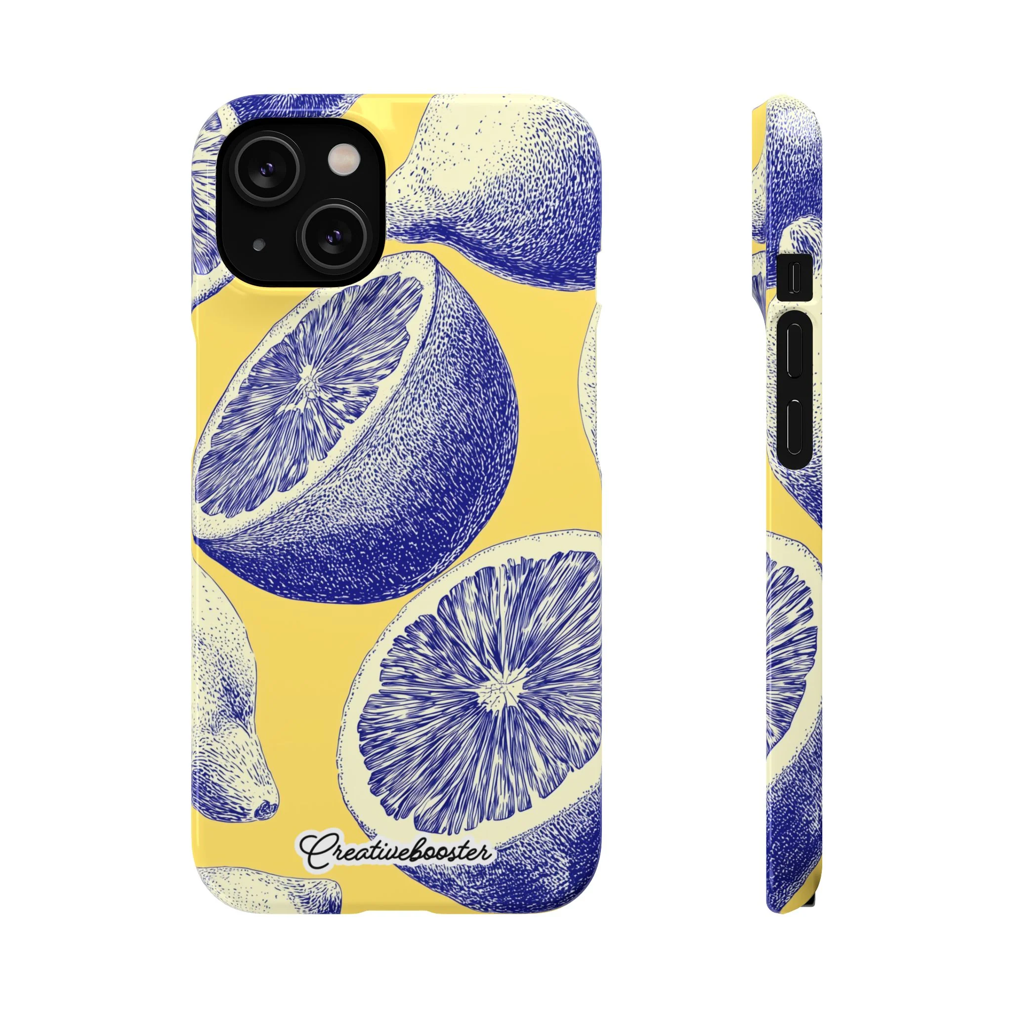 Indigo Citrus - Slim Phone Case - Image 36