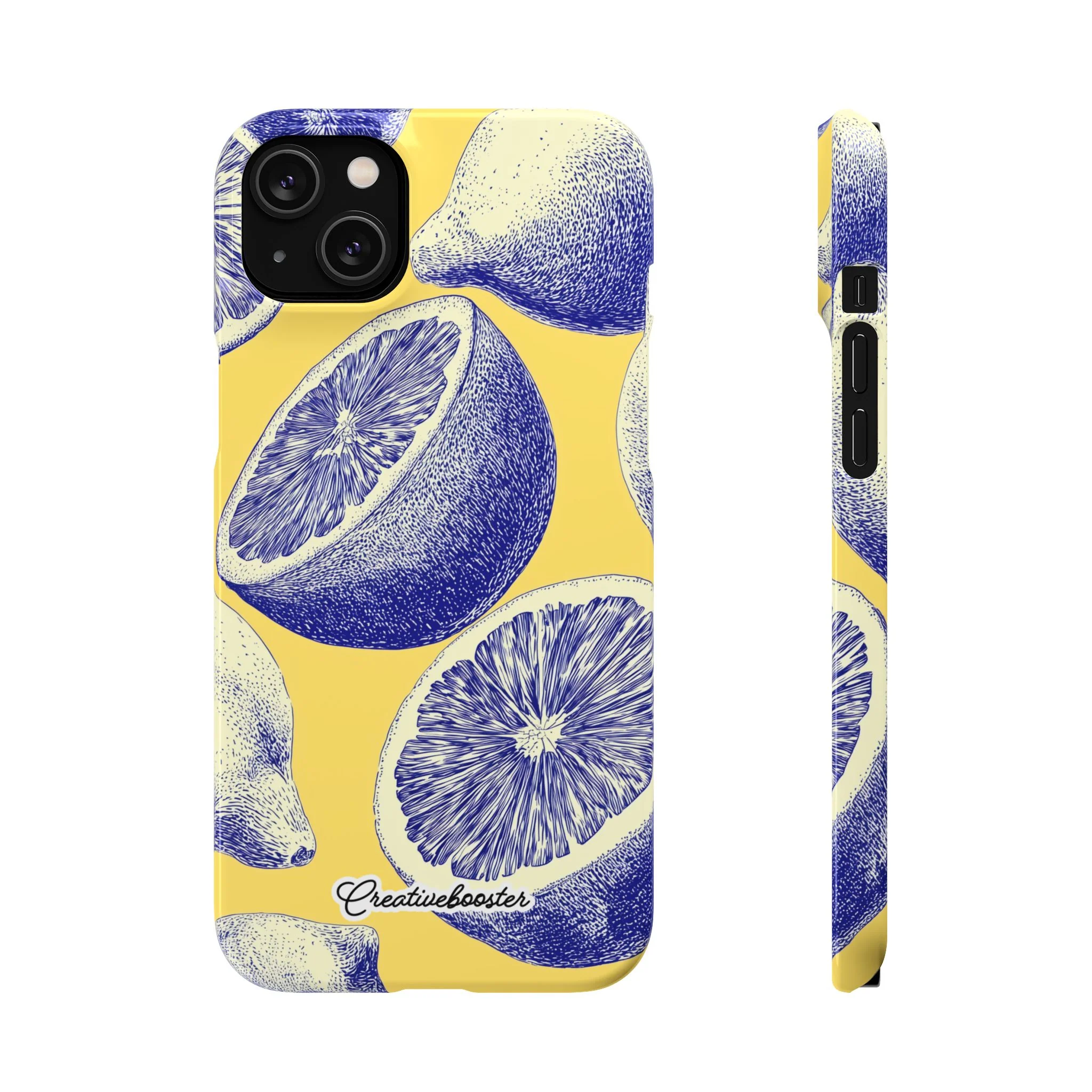 Indigo Citrus - Slim Phone Case - Image 38