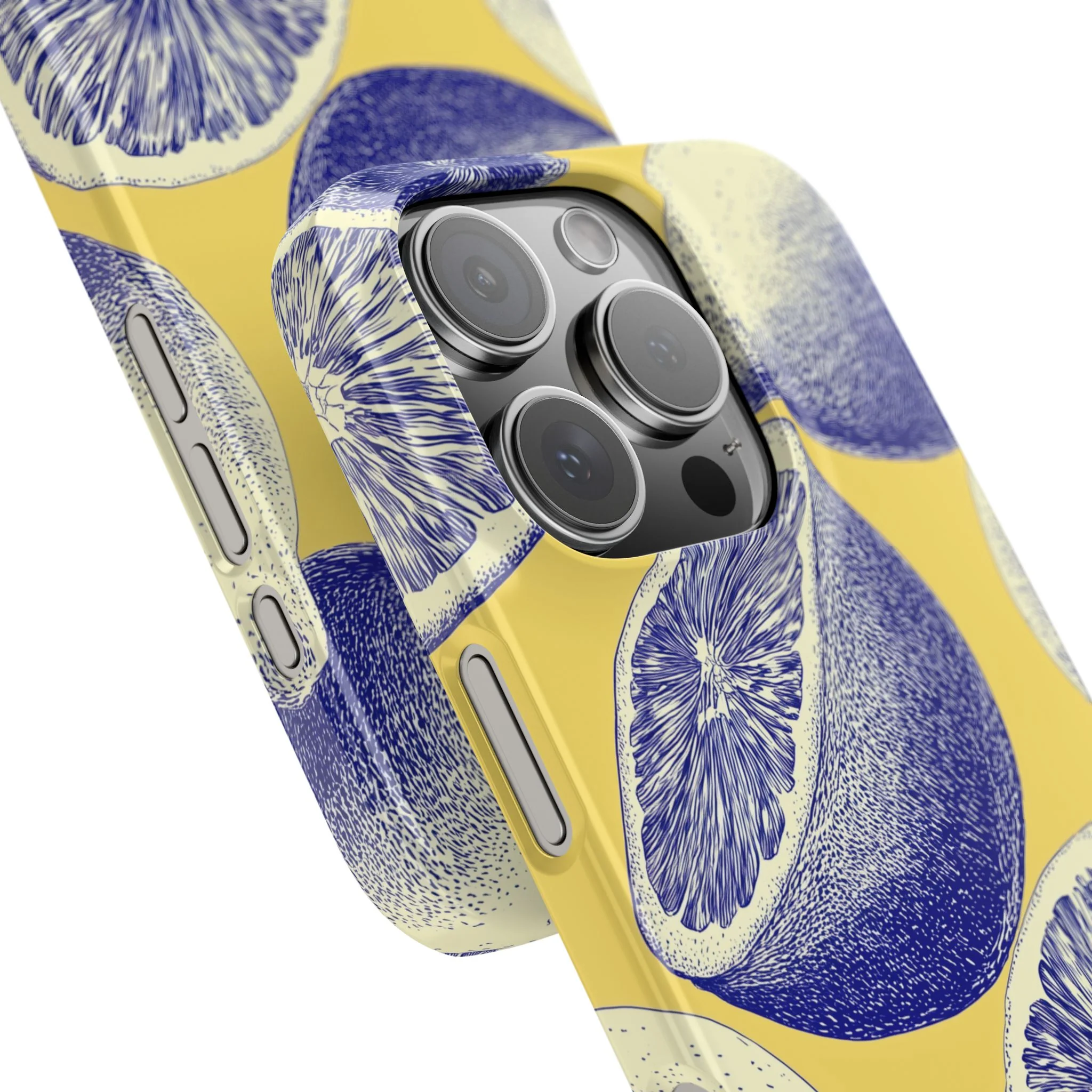 Indigo Citrus - Slim Phone Case - Image 52