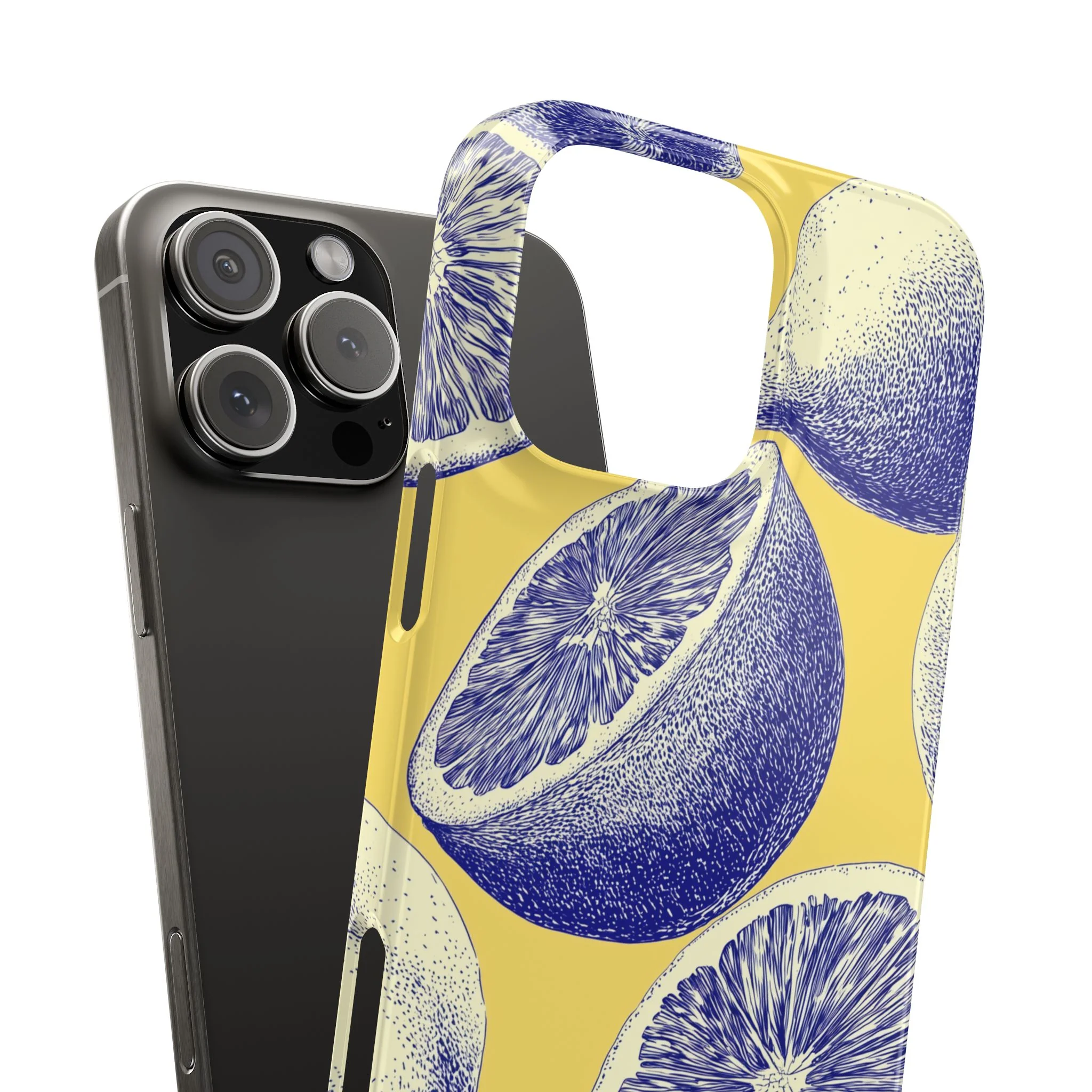 Indigo Citrus - Slim Phone Case - Image 97